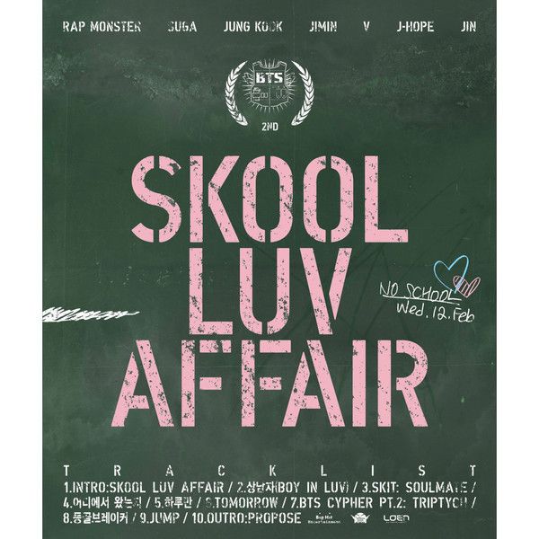 Portada de Skool Luv Affair, el segundo EP de la boy band surcoreana BTS.